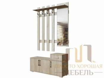 Прихожая №3 Вешалка с зеркалом 1200 (4 крючка) в Югорске - yugorsk.mebel-74.com | фото