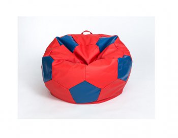 Кресло-мешок Мяч большой Экокожа красно-синее в Югорске - yugorsk.mebel-74.com | фото