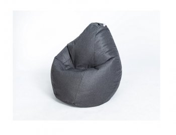 Кресло-мешок Груша велюр темно - серое среднее в Югорске - yugorsk.mebel-74.com | фото