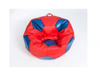 Кресло-мешок Мяч большой Экокожа красно-синее в Югорске - yugorsk.mebel-74.com | фото
