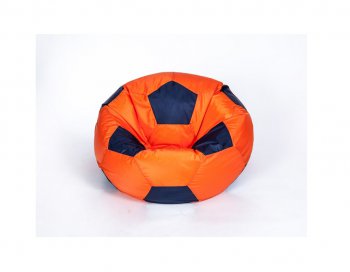 Кресло-мешок Мяч малый оранжево-черное в Югорске - yugorsk.mebel-74.com | фото