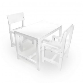 Детский растущий комплект стол и два стула  Я САМ "Лофт" (Белый, Белый) в Югорске - yugorsk.mebel-74.com | фото