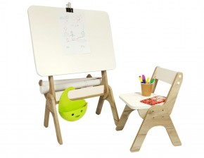 Детский растущий стол-парта и стул Я САМ "Умка" (Дуб/Серый) в Югорске - yugorsk.mebel-74.com | фото