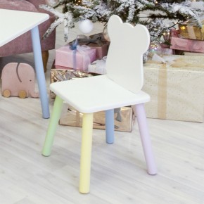 Детский стул Мишутка (Белый/Белый/Цветной) в Югорске - yugorsk.mebel-74.com | фото