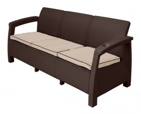 Диван Yalta Premium Sofa 3 Set (Ялта) шоколадный (+подушки под спину) в Югорске - yugorsk.mebel-74.com | фото