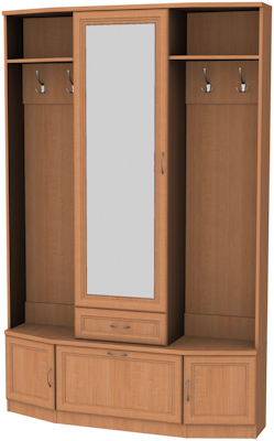 Шкаф для прихожей с зеркалом арт.600 в Югорске - yugorsk.mebel-74.com | фото