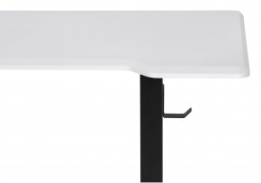 Компьютерный стол Маркос с механизмом подъема 140х80х75 белая шагрень / черный в Югорске - yugorsk.mebel-74.com | фото