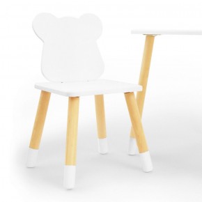 Комплект детской мебели стол и два стула Мишутка (Белый/Белый/Береза) в Югорске - yugorsk.mebel-74.com | фото