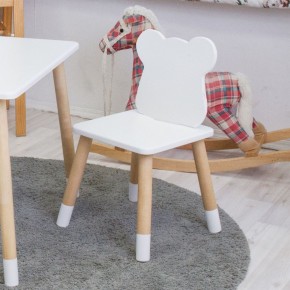 Комплект детской мебели стол и два стула Мишутка (Белый/Белый/Береза) в Югорске - yugorsk.mebel-74.com | фото