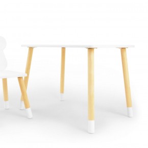 Комплект детской мебели стол и стул Корона (Белый/Белый/Береза) в Югорске - yugorsk.mebel-74.com | фото