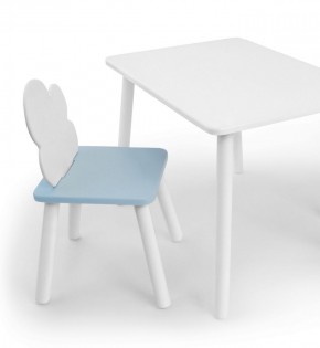 Комплект детской мебели стол и стул Облачко (Белый/Голубой/Белый) в Югорске - yugorsk.mebel-74.com | фото