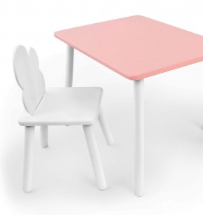Комплект детской мебели стол и стул Облачко (Розывый/Белый/Белый) в Югорске - yugorsk.mebel-74.com | фото