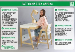 Комплект растущий стол и стул с чехлом 38 попугаев «Вуди» (Белый, Белый, Салют) в Югорске - yugorsk.mebel-74.com | фото
