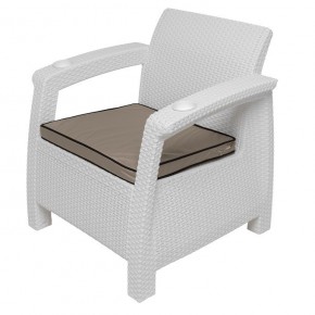 Комплект уличной мебели Yalta Premium Terrace Set (Ялта) белый (+подушки под спину) в Югорске - yugorsk.mebel-74.com | фото