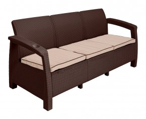 Комплект уличной мебели Yalta Premium Terrace Triple Set (Ялта) шоколадный (+подушки под спину) в Югорске - yugorsk.mebel-74.com | фото