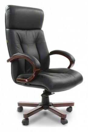 Кресло для руководителя Chairman 421 черный/орех темный, черный в Югорске - yugorsk.mebel-74.com | фото