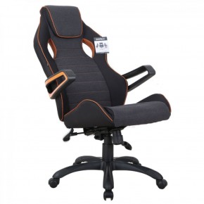 Кресло компьютерное BRABIX Techno Pro GM-003 (ткань черное/серое, вставки оранжевые) 531813 в Югорске - yugorsk.mebel-74.com | фото