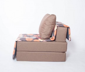 Кресло-кровать бескаркасное Харви (коричневый-геометрия браун) в Югорске - yugorsk.mebel-74.com | фото