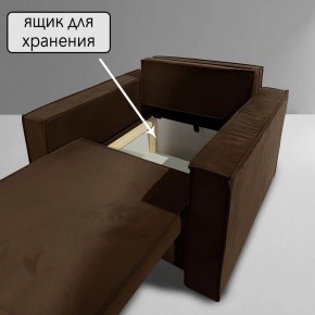 Кресло-кровать Принц КК1-ВК (велюр коричневый) в Югорске - yugorsk.mebel-74.com | фото