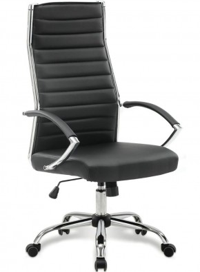 Кресло офисное BRABIX "Style EX-528", экокожа, хром, черное, 531947 в Югорске - yugorsk.mebel-74.com | фото
