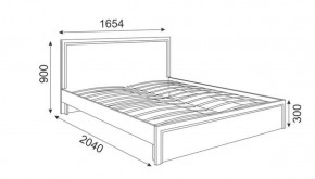 Кровать 1.6 М07 Стандарт с основанием Беатрис (Орех гепланкт) в Югорске - yugorsk.mebel-74.com | фото