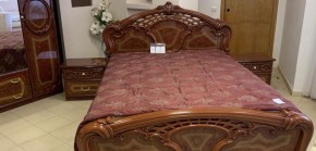Кровать 2-х спальная 1400*2000 Роза, без основания (01.114) орех в Югорске - yugorsk.mebel-74.com | фото