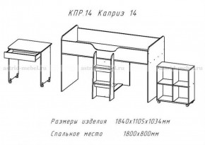 КАПРИЗ-14 Кровать 800 двухъярусная без рисунка в Югорске - yugorsk.mebel-74.com | фото