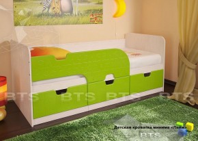 Кровать детская Минима Лего 1.86 (лиловый сад/дуб атланта) в Югорске - yugorsk.mebel-74.com | фото