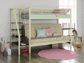 Кровать двухъярусная с диваном "Мадлен-3" (Белый/Фиолетовы) в Югорске - yugorsk.mebel-74.com | фото