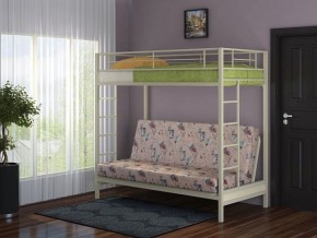 Кровать двухъярусная с диваном "Мадлен" (Слоновая кость/Серый) в Югорске - yugorsk.mebel-74.com | фото