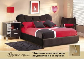 Кровать Феодосия 1600 со стразами в к/з "Классик 307 коричневый" (серия Норма) +основание +ПМ в Югорске - yugorsk.mebel-74.com | фото