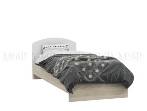 МАРТИНА Кровать 800 с настилом ЛДСП (Белый глянец/дуб сонома) в Югорске - yugorsk.mebel-74.com | фото