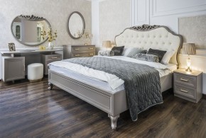 Кровать Мокко 1600 с мягким изголовьем + основание (серый камень) в Югорске - yugorsk.mebel-74.com | фото