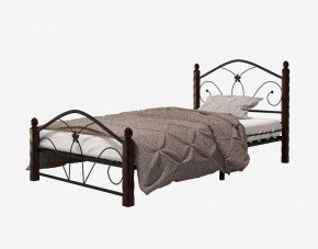 Кровать "Селена 1" Черная (900*2000) (ножки-шоколад) с коваными элементами в Югорске - yugorsk.mebel-74.com | фото