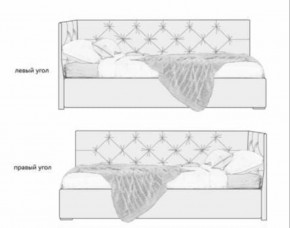 Кровать угловая Хлоя интерьерная +основание/ПМ/бельевое дно (120х200) в Югорске - yugorsk.mebel-74.com | фото
