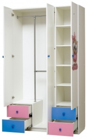 Шкаф 3-х дверный с ящиками и фотопечатью Совята 3.1 (1200) в Югорске - yugorsk.mebel-74.com | фото