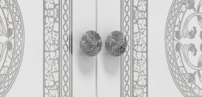 Шкаф 4-х дверный с зеркалами (12.244) Грация (белый/серебро) в Югорске - yugorsk.mebel-74.com | фото