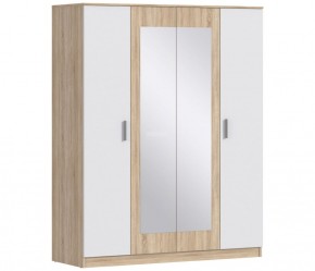 Шкаф 4х дверный с зеркалами Уют СБ-2750/1 (Дуб Сонома/Белый) в Югорске - yugorsk.mebel-74.com | фото