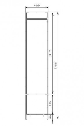 Шкаф для Одежды ЭШ1-РП-19-4 (ручка профильная) серия "Экон" в Югорске - yugorsk.mebel-74.com | фото