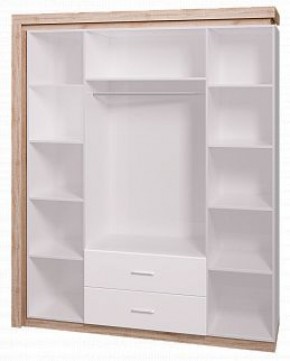 Шкаф для одежды с ящиками 4-х створчатый с зеркалом Люмен 16 в Югорске - yugorsk.mebel-74.com | фото