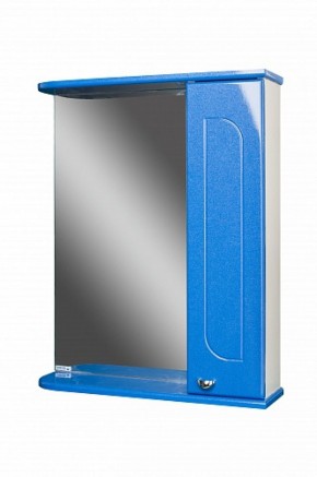 Шкаф-зеркало Радуга Синий металлик 55 правый АЙСБЕРГ (DA1129HZR) в Югорске - yugorsk.mebel-74.com | фото