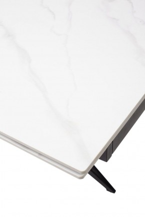 Стол FORIO 160 MATT WHITE MARBLE SOLID CERAMIC / BLACK, ®DISAUR в Югорске - yugorsk.mebel-74.com | фото