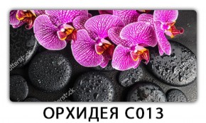 Стол раздвижной Трилогия с фотопечатью Орхидея C012 в Югорске - yugorsk.mebel-74.com | фото
