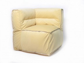 Угловое модульное бескаркасное кресло Комфорт (Желтый велюр) в Югорске - yugorsk.mebel-74.com | фото