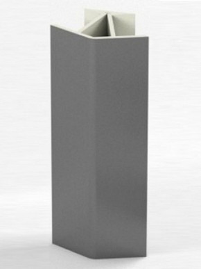 Угловое соединение для цоколя 135 гр. h100 мм (Алюминий, Белый, Черный, Сонома) в Югорске - yugorsk.mebel-74.com | фото